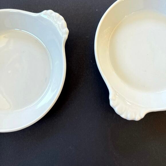 Apilco France white porcelaine gratin baking dishes - Set of 2 - Picture 2 of 6